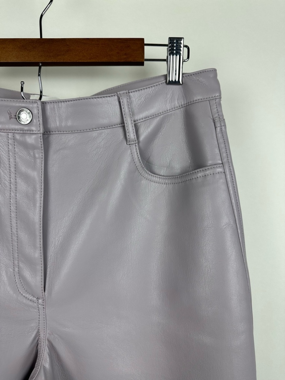 Aritzia Wilfred Melina Pant Vegan Leather High Rise Straight Leg - Picture 5 of 16